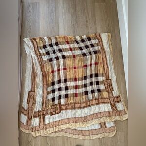 Elegant Plaid Satin Scarf